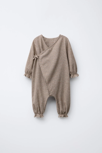 CHECK ONE-PIECE SUIT