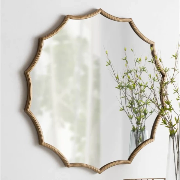 Ivy Bronx Anner Scalloped Modern & Contemporary Beveled Accent Mirror