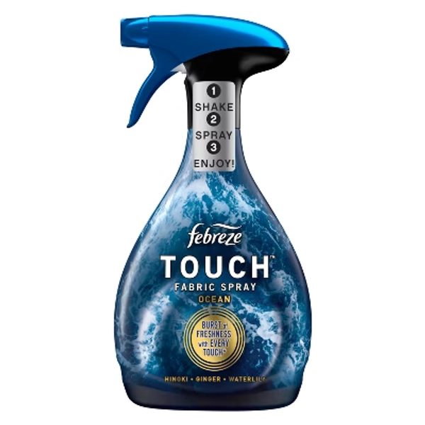 Febreze Odor-Fighting Fabric Refresher - Ocean - 27 fl oz: Multi-Surface Application, Dye-Free, Phthalate-Free, Ready to Use