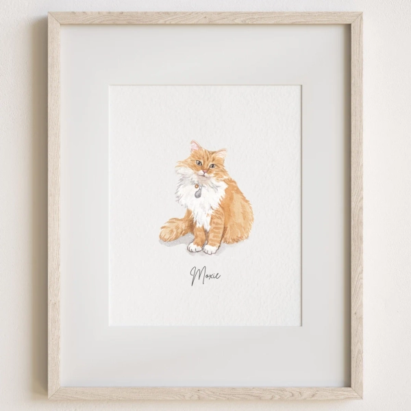 Mini Custom Watercolor Pet Portrait, Cat Portraits From Photos,cat Portraits From Photos, Pet Painting, Custom Tiny Paintings, Miniature - Etsy
