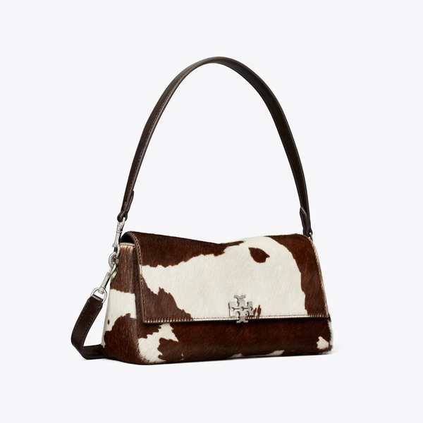 Small Charlie Calf Hair Shoulder Bag in brown, size OS
