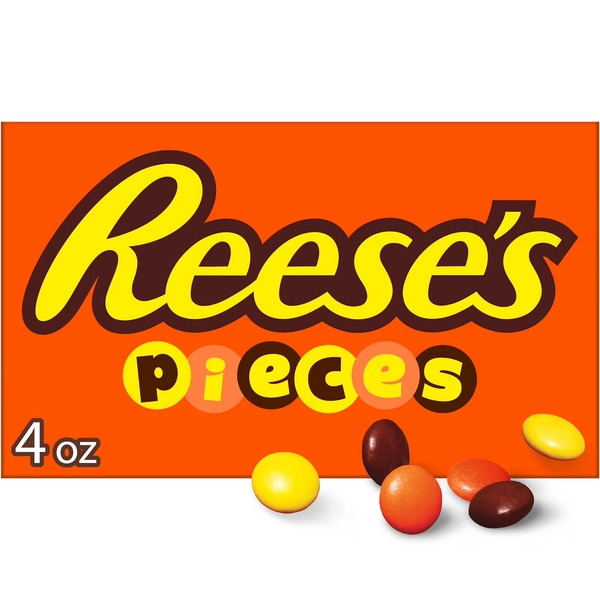 Reese's Pieces Peanut Butter in a Crunchy Shell Candy, Movie Theater Box Candy, 4 oz - Walmart.com