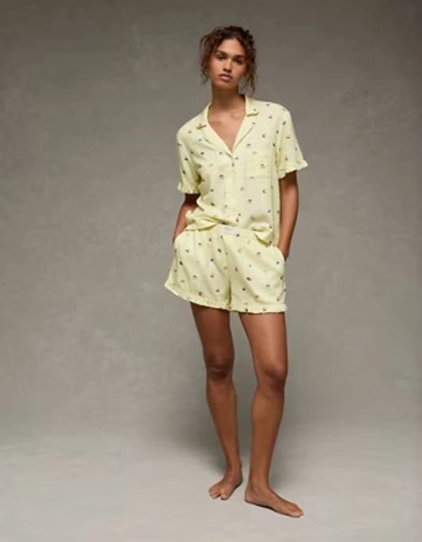 AE Ruffled Flannel PJ Set