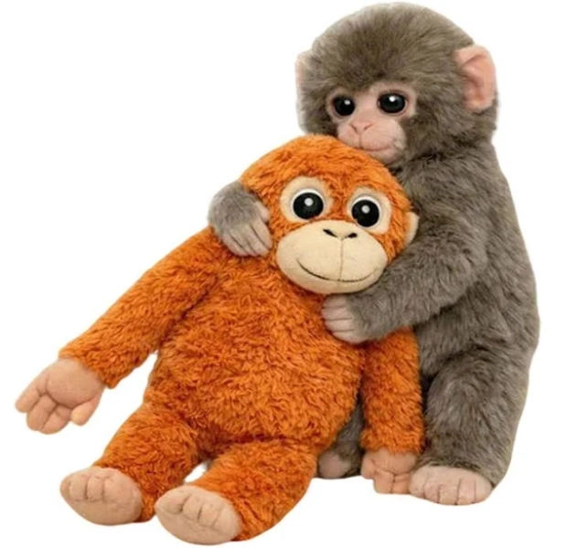 Cuddly Punch Monkey Plush - Soft Monkey Stuffed Animal Toy, Eco-Friendly Washable Monkey Punch Plushie, Symbol of Friendship & Protection Holding