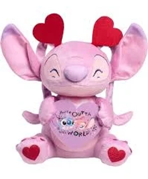 Just Play Disney Stitch Valentine Large 10-inch Plush Angel Stuffed Animal, Soft