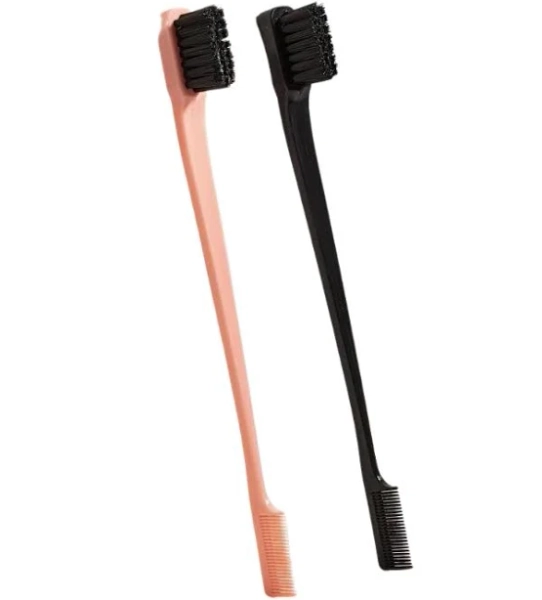 Edge Brush and Comb 2 Piece Set for Sleek Edges