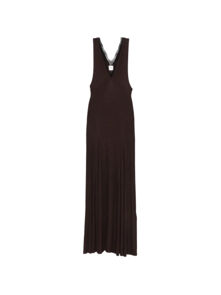 Nanushka robe longue Ignia à détails en dentelle | XS