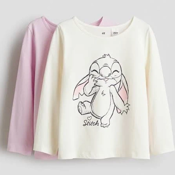H&M Girls 2-Pack Cotton Tops
