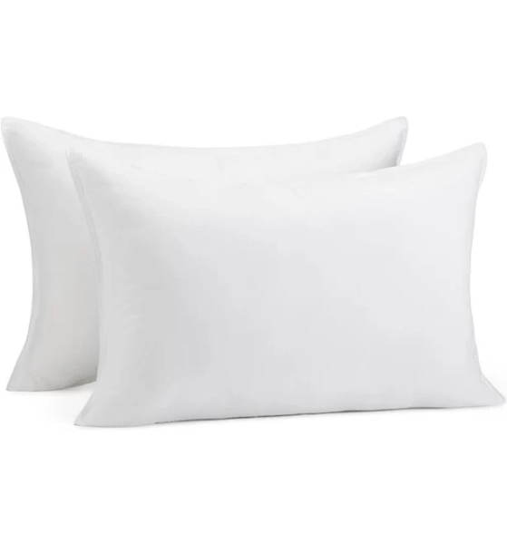 Amazon Basics Down Alternative Pillows for Stomach and Back Sleepers