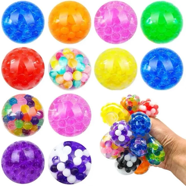 5/10/20pcs Colorful Stress Balls Squeeze Ball Stress Relief Squishy Toys for Kids Birthday Party