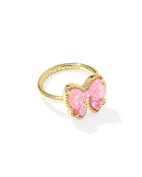 Haley Bow Gold Band Ring 