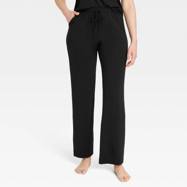 Women's Cloud Knit Modal Pajama Pants - Auden™ Black XS: Modal-Spandex, Midweight, Side Pocket, Pull-On Waistband