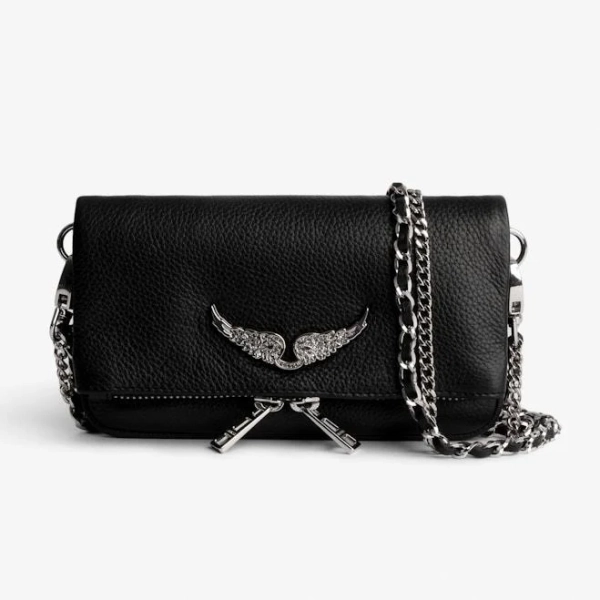 Zadig & Voltaire Women's Rock Nano Swing Your Wings Calf Leather Clutch