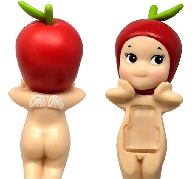 3" Fanmade Sonny Angel Style Red Apple Doll – Phone Charm – Teen Gift