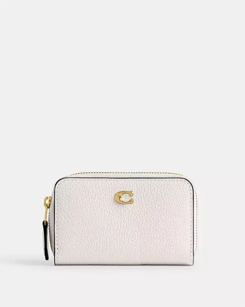 Brass/Chalk Essential Small Zip Around Card Case