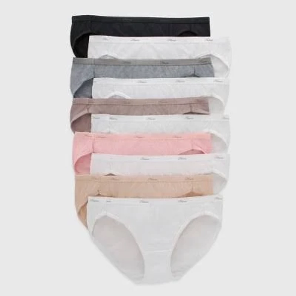Hanes Women's Cotton Bikini 10-Pack