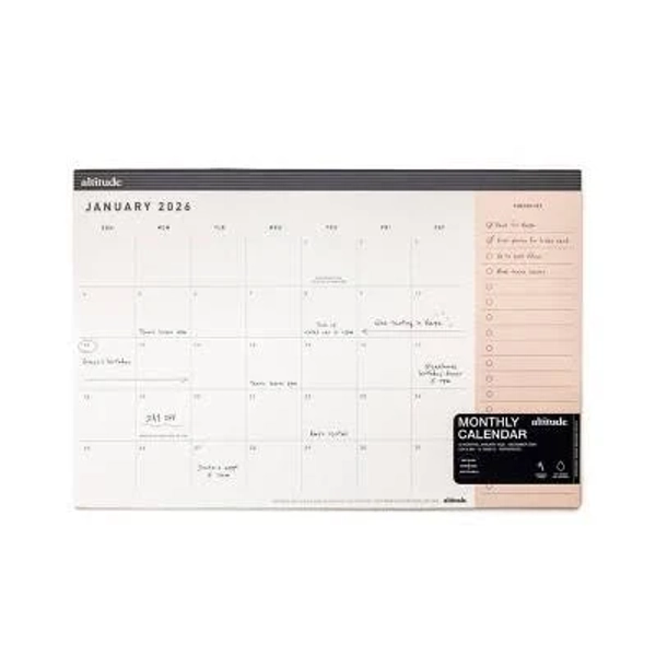 Target Altitude 2026 12 Months Desk Pad Calendar