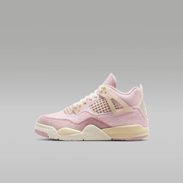 Jordan 4 Retro "Pearl Pink and Iced Carmine" Little Kids' Shoes
