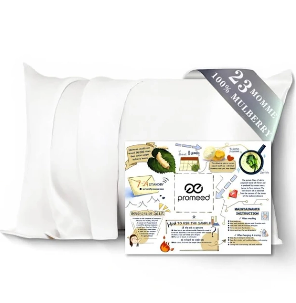 PROMEED 100% Mulberry Silk Pillowcase