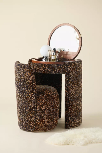 Jane Leopard Vanity And Chair | Urban Outfitters UK