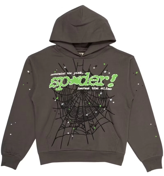 Sp5der Punk V2 Hoodie Slate Grey