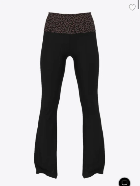 fold over flare leggings
