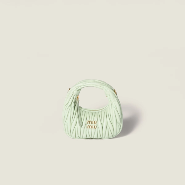 Wander matelassé nappa leather hobo mini-bag