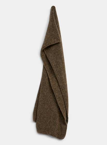 Solid alpaca-wool scarf <b>Exclusive collection from Italy</b>