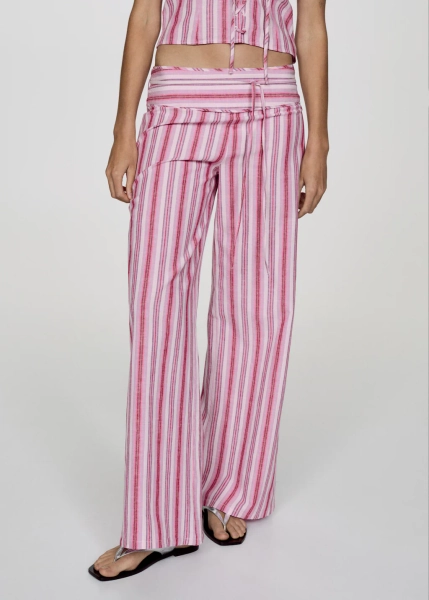 Stripes printed trousers - Women | MANGO Montenegro