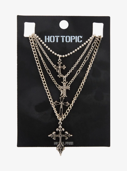 Ornate Cross Necklace Set
