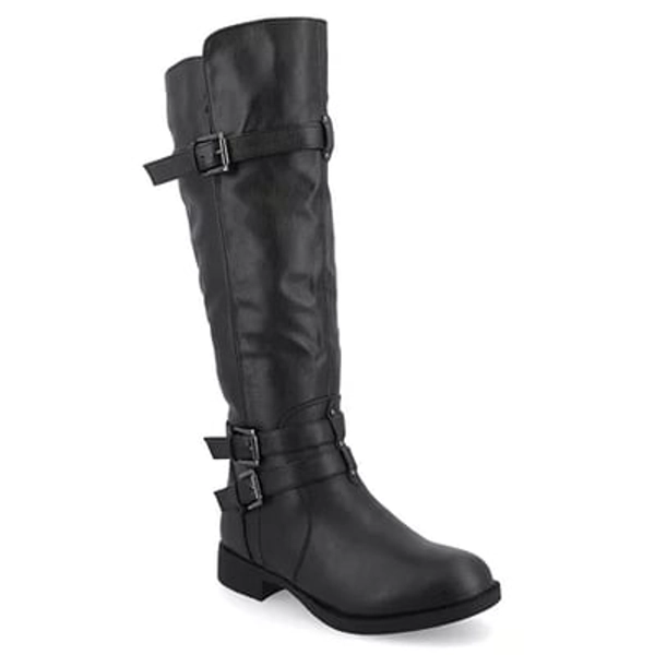 Journee Collection Womens Bite Tall Boots, 9 Medium, Black