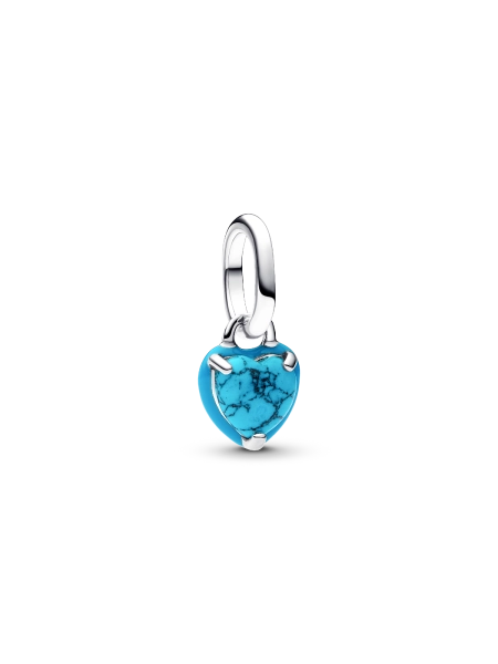 Turquoise-colored Heart Mini Dangle Charm