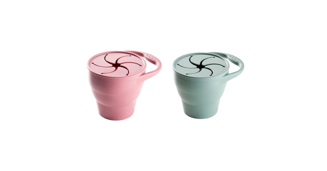 Tommee Tippee Collapsible Silicone Snack Pot With Spill-Proof Lid Assorted Colours | Baby Bunting NZ