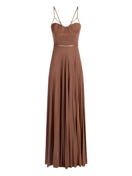Elisabetta Franchi sweetheart-neckline pleated gown  | 38