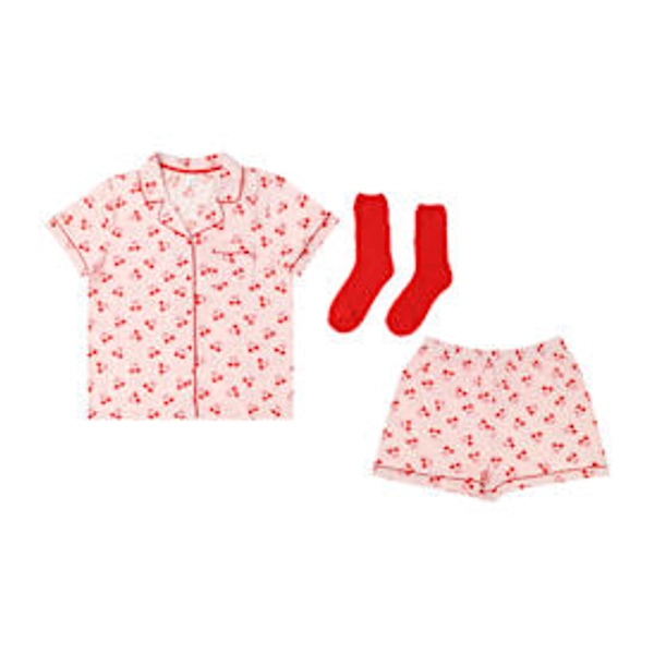 Juniors Notch Collar PJ Short Set 3-Pack