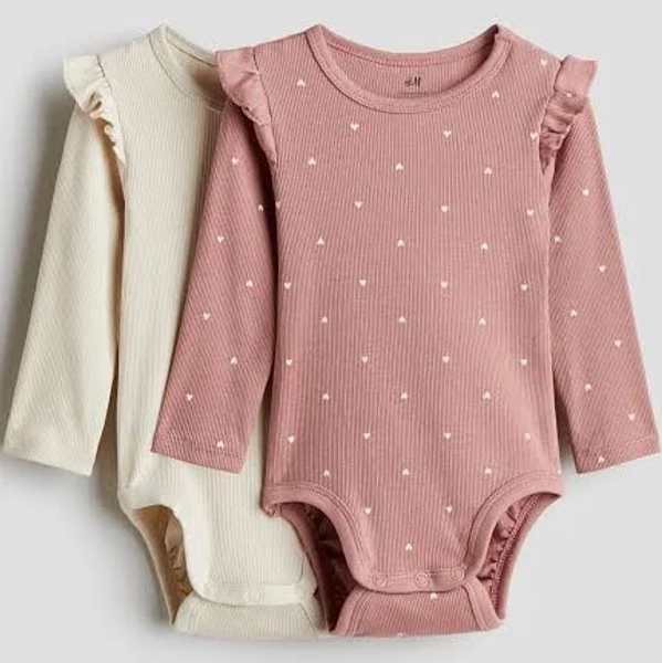 H&M 2-Pack Baby Long-Sleeved Bodysuits