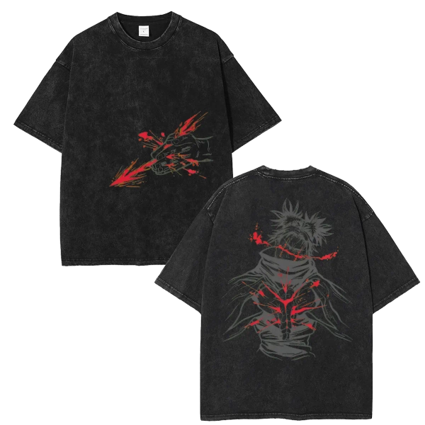 Jujutsu Kaisen Choso Blood Manipulation Vintage Wash Anime T-Shirt, Retro Streetwear, Anime Lover Gift