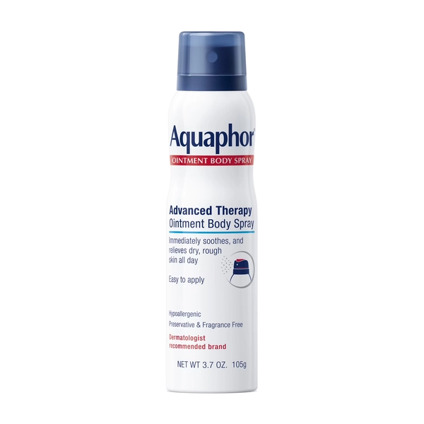 Aquaphor Ointment Body Spray for Dry Rough Skin, Fragrance Free, Easy-to-Apply, 3.7 oz