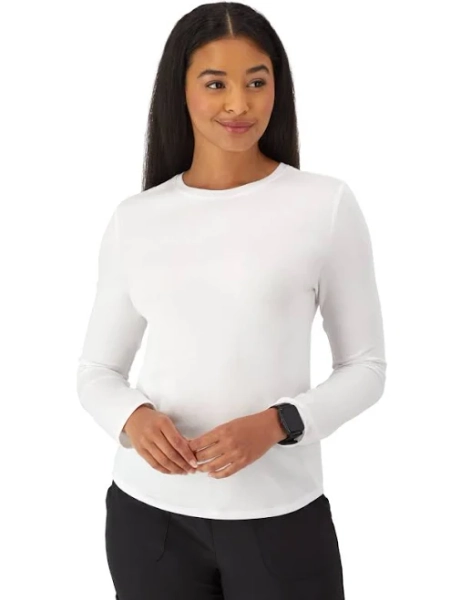 Hanes Women's Comfort Fit Long Sleeve Crew Neck Scrub Shirt