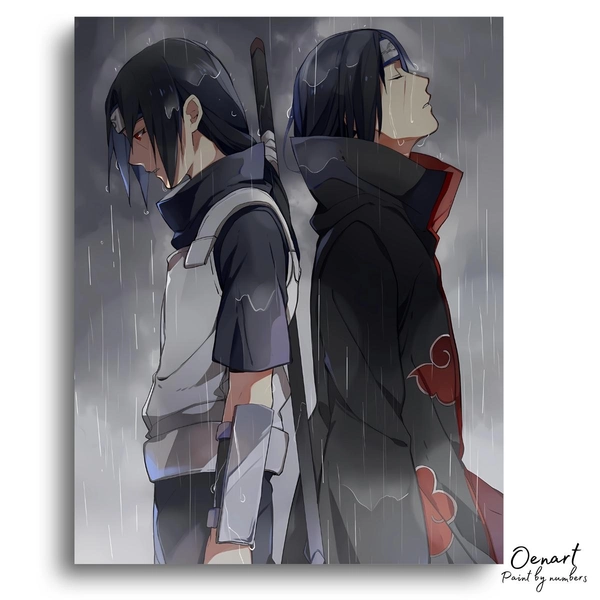 Rain Brothers Standing Silent - Anime Paint By Numbers Kit