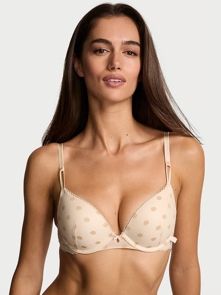 Sexy Tee Sheer Heritage Shimmer Dot Push-Up Bra