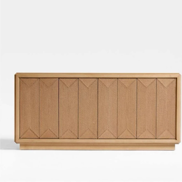 Crate & Barrel Roseau Natural Wood Credenza