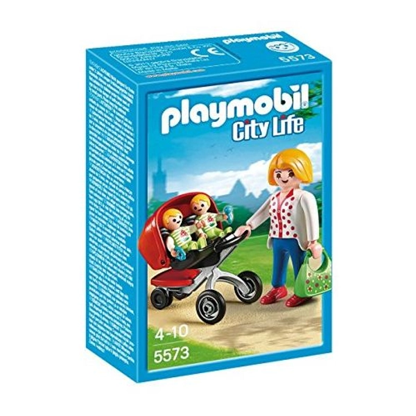 Playmobil 5573 Mother With Twin Stroller
