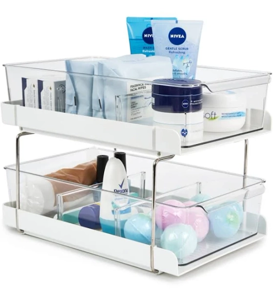 Bathroom Storage Drawers | 2 Tier Organiser | Blissful Little Home