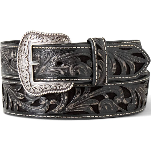 ARIAT Women's Floral Embossed Leather Western Belt