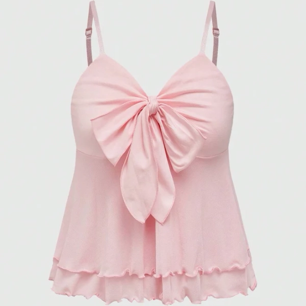 Romwe Layered Babydoll Cami Top