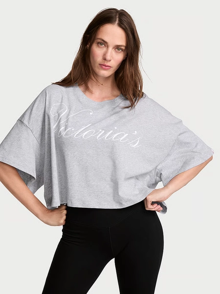 100% Cotton Oversized Crop Tee
