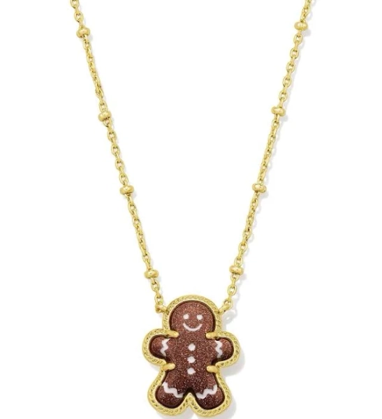Kendra Scott Gingerbread Short Gold Pendant Necklace