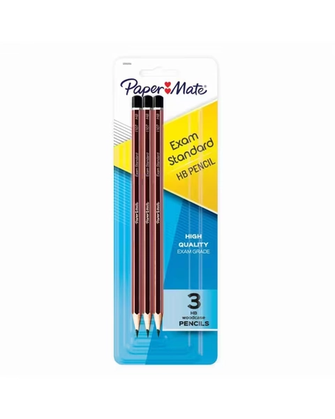3 Pack Paper Mate Woodcase HB Pencils