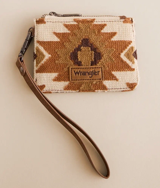 Brown Southwestern Wristlet